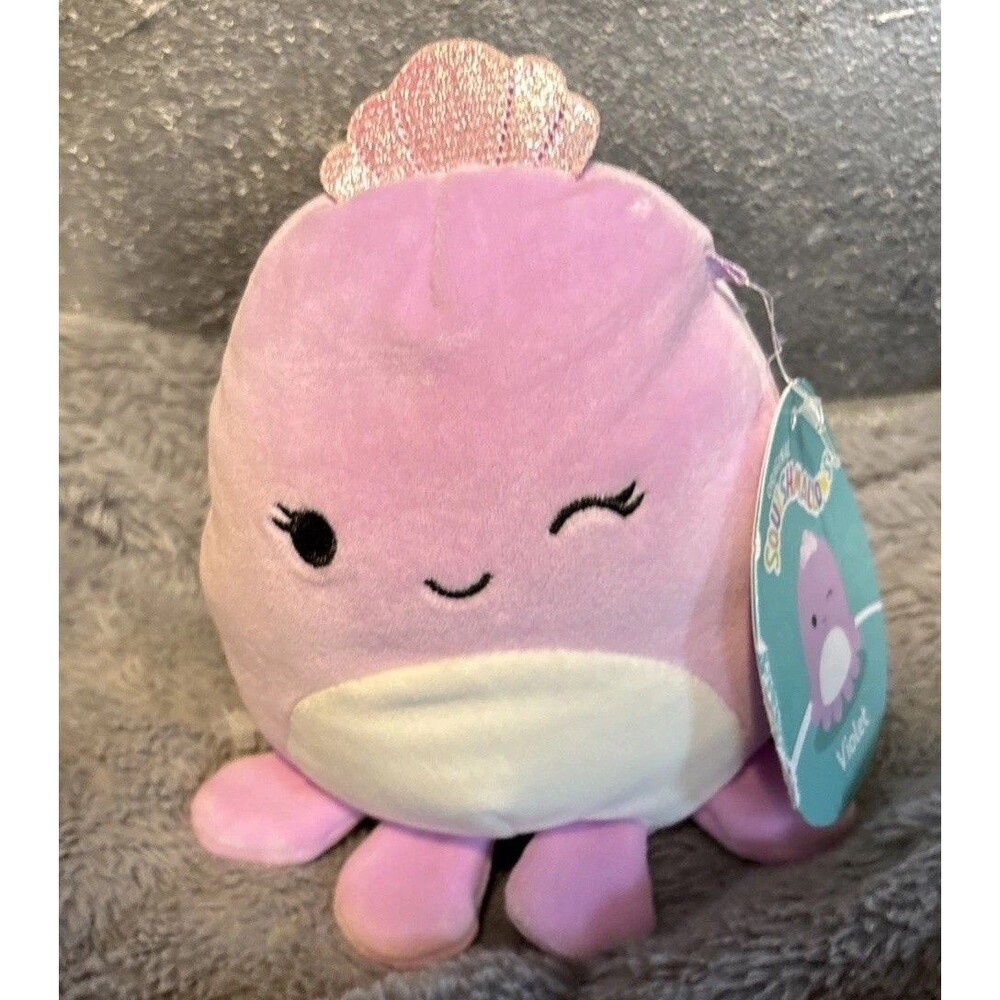 Squishmallows Violet Octopus 8" Soft Plush Toy NWT Queen of the Sea Kellytoy